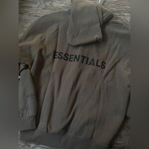 Essentials fear of god zip up hoodie